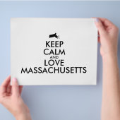 Aanpasbare BLIJF KALM en HOU VAN MASSACHUSETTS Flyer (Hand)