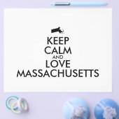 Aanpasbare BLIJF KALM en HOU VAN MASSACHUSETTS Flyer (Enkel)