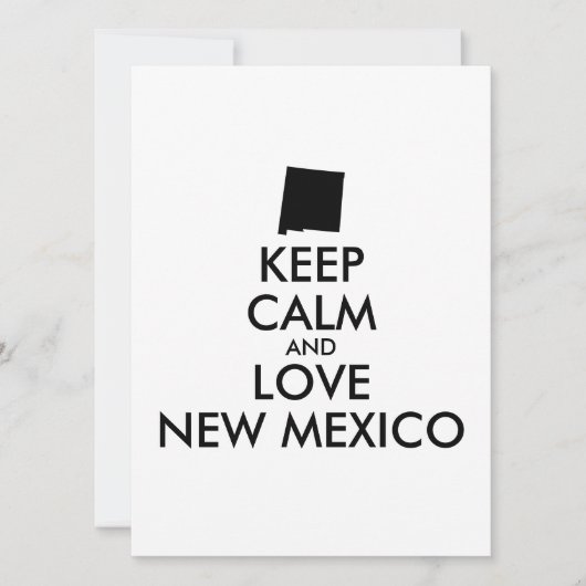 Aanpasbare BLIJF KALM en HOU VAN NEW MEXICO (Voorkant)