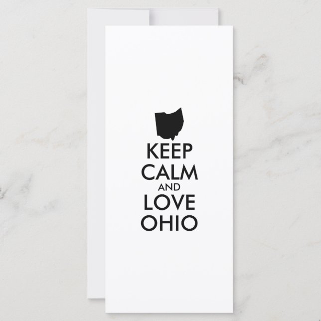 Aanpasbare BLIJF KALM en HOU VAN OHIO (Voorkant)