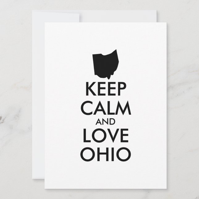 Aanpasbare BLIJF KALM en HOU VAN OHIO (Voorkant)
