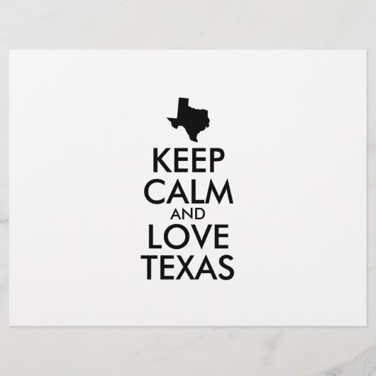 Aanpasbare BLIJF KALM en HOU VAN TEXAS Flyer (Voorkant)