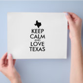 Aanpasbare BLIJF KALM en HOU VAN TEXAS Flyer (Hand)