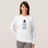 Aanpasbare BLIJF KALM en HOU VAN UTAH T-shirt (Voorkant volledig)