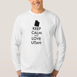 Aanpasbare BLIJF KALM en HOU VAN UTAH T-shirt