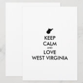 Aanpasbare BLIJF KALM en HOU VAN WEST VIRGINIA (Voorkant / Achterkant)