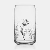 Aanpasbare bloemmotief blikvorm glas (Voorkant)