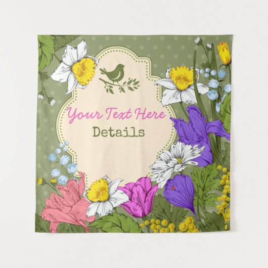 Aanpasbare bloemstukken wandkleed (Voorkant)