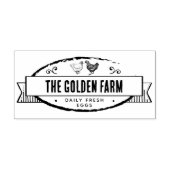 Aanpasbare Boerderij Kip Ei Zakelijk Rubberstempel (Afrduk)
