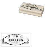 Aanpasbare Boerderij Kip Ei Zakelijk Rubberstempel (Gestempeld)
