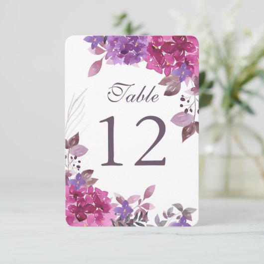 Aanpasbare Boho Botanische Tafel Nummer Kaarten (Staand voorkant)