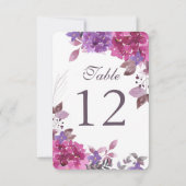 Aanpasbare Boho Botanische Tafel Nummer Kaarten (Achterkant)