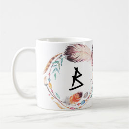 Aanpasbare Boho Monogram Koffiemok