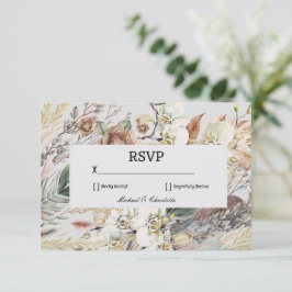 Aanpasbare Boho Stijl RSVP Kaartje