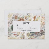 Aanpasbare Boho Stijl RSVP Kaartje (Voorkant / Achterkant)