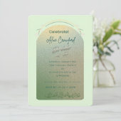 Aanpasbare Boog Glitter Bruiloft Brunch Kaart (Staand voorkant)