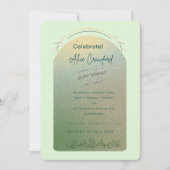 Aanpasbare Boog Glitter Bruiloft Brunch Kaart (Voorkant)