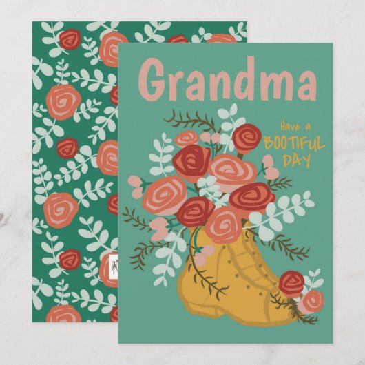 Aanpasbare Bootiful Dag - Wenskaart Feestdagenkaart (Voorkant / Achterkant)