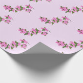 Aanpasbare Bougainvillea-wijnachtergrond Cadeaupapier (Hoek)