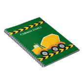 Aanpasbare Bouwauto Jongens Groen Voor Kinderen Notitieboek (Rechterzijde)