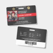 Aanpasbare Brandweerman Brandweer Medewerker Badge (Voor- en achterkant)