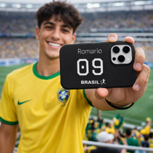 Aanpasbare Brasil Seleção Gepersonaliseerde Uitrus iPhone 15 Pro Case