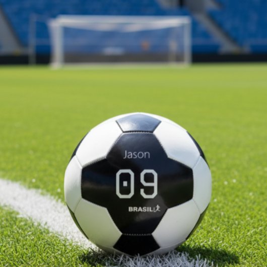 Aanpasbare Brasil Voetbal Monochrome Uitrusting