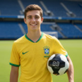 Aanpasbare Brasil Voetbal Monochrome Uitrusting