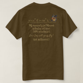 Aanpasbare breedtegraad & lengtegraad Monarch vlin T-shirt