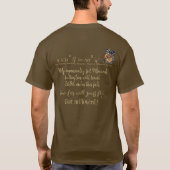 Aanpasbare breedtegraad & lengtegraad Monarch vlin T-shirt (Achterkant)