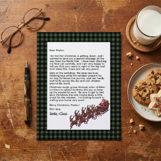 Aanpasbare brief van Sinterklaas groen en zwart ge