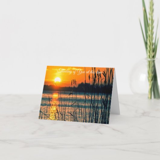 Aanpasbare briefkaart zonsondergang (Voorkant)