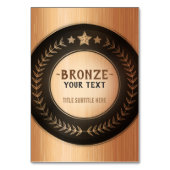 AANPASBARE BRONZEN KAMPIOEN MEDAILLE MET EIGEN OPD KAART (Achterkant)