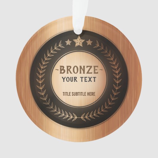 AANPASBARE BRONZEN KAMPIOEN MEDAILLE MET EIGEN OPD ORNAMENT (voorkant)
