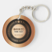 AANPASBARE BRONZEN KAMPIOEN MEDAILLE MET EIGEN OPD SLEUTELHANGER (Achterkant)