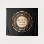 AANPASBARE BRONZEN KAMPIOEN MEDAILLE MET EIGEN OPD WANDKLEED (Voorkant (horizontaal))