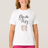 Aanpasbare bruid van de partij Bachelorette Hen T-shirt (Voorkant)