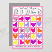 Aanpasbare bruidsbingokaart bedankkaart (Voorkant / Achterkant)