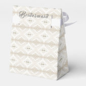 Aanpasbare bruidsmeisje nepspits en hart bedankdoosjes (Achterkant)