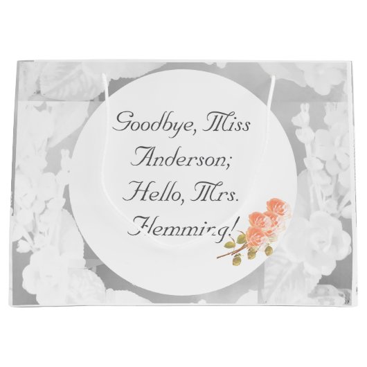 Aanpasbare Bruidsuitnodiging Groot Cadeauzakje (Voorkant)