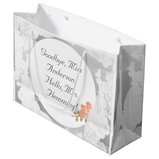 Aanpasbare Bruidsuitnodiging Groot Cadeauzakje (Voorkant Gekanteld)