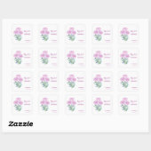 Aanpasbare Bruiloftsborrel Ranunculus & Anemones Vierkante Sticker (Vel)