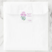 Aanpasbare Bruiloftsborrel Ranunculus & Anemones Vierkante Sticker (Tas)