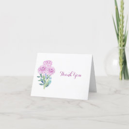 Aanpasbare Bruiloftsdouche Ranunculus & Anemones Bedankkaart