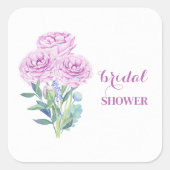 Aanpasbare Bruiloftsfeest Stickers met Ranunculus  (Voorkant)