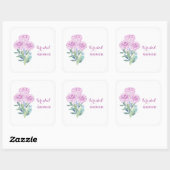 Aanpasbare Bruiloftsfeest Stickers met Ranunculus  (Vel)