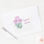 Aanpasbare Bruiloftsfeest Stickers met Ranunculus  (Envelop)