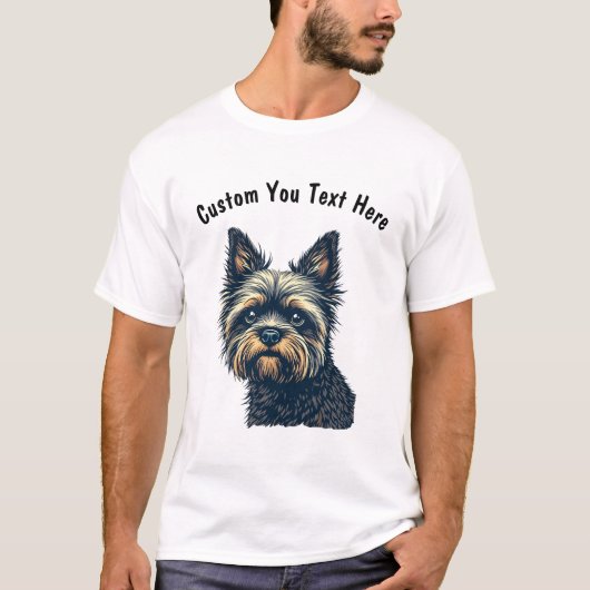 Aanpasbare Brusselse Griffonhond T-shirt (Voorkant)