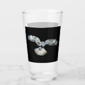 Aanpasbare Buizerd Uitgespreide Vleugels Drinkglas Glas (Achterkant)