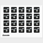Aanpasbare Buizerd Uitgespreide Vleugels Vierkante Sticker (Vel)
